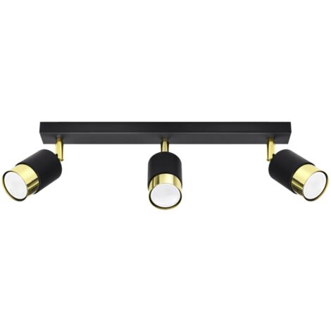 NERO 3 black/gold ceiling lamp