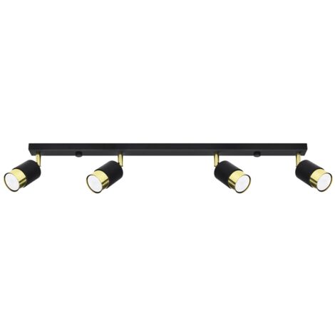 NERO 4 black/gold ceiling lamp