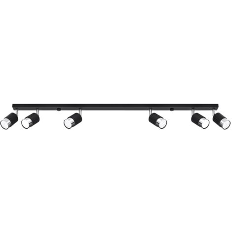 NERO 6 black/chrome ceiling lamp