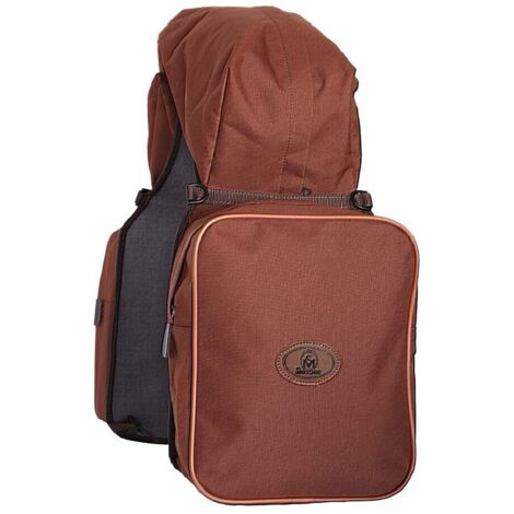 nero - Bisaccia tripla posteriore in nylon robusto