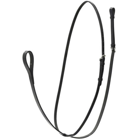 nero - Martingale fixe en cuir avec boucles en acier inoxydable
