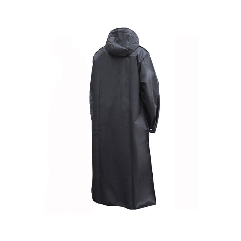 Nero moda adulto impermeabile lungo impermeabile