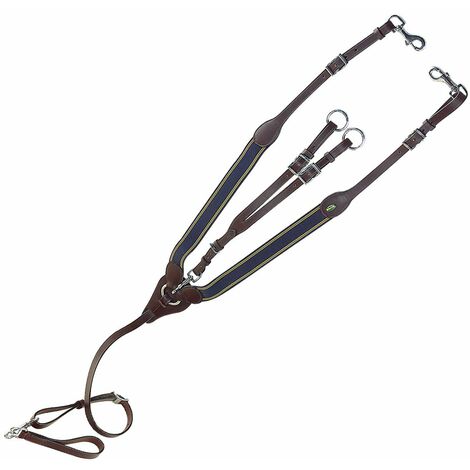 nero - Plastron gagnant en cuir de qualité avec bandes élastiques
