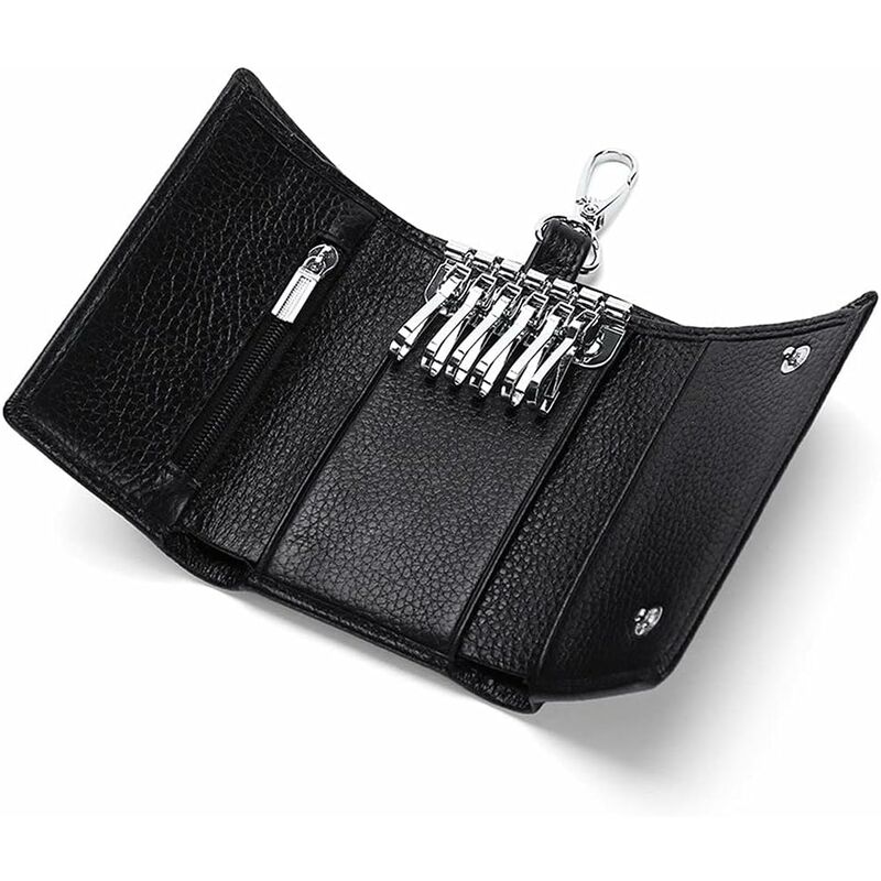 Nero - portachiavi, portachiavi uomo in pelle e