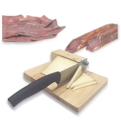 Nerthus FIH 102 Taglierina e Tagliere di Taglio, Colore: Nero, Acciaio Inossidabile, 35.09 cm