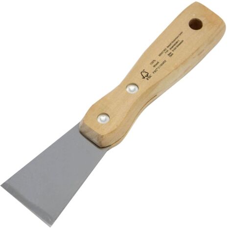 Nespoli Glasschaber / Glaskeramikfeldreiniger mit Holzgriff