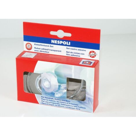 Nespoli Klebefilmband-Set 2-teilig, 19 mm x 33 m, transparent Klebefilmbler