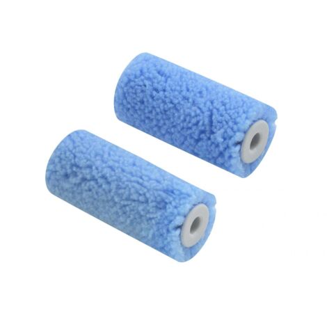 Nespoli Lackierwalzen BlueFelt mit Antihaftbeschichtung 2 Stück, 6 cm, 6 mm Farbroller