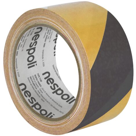 Nespoli Nastro Segnaletico Nero Giallo 50mm x 33m