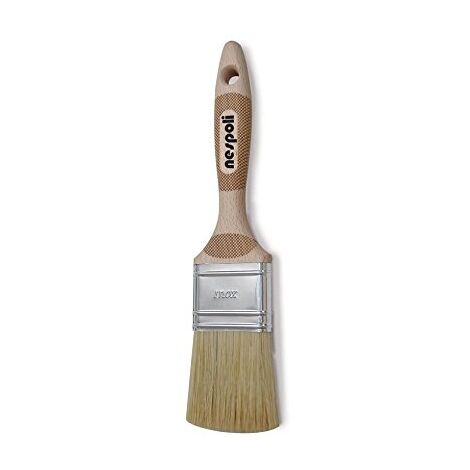 NESPOLI - Pennello piatto manico in legno, N0A0107020,20,30,40,50,60,70 mm, Misure: 60 mm