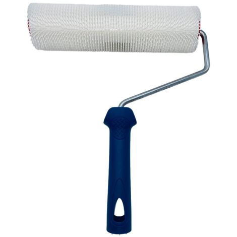 Nespoli Rullo anti-bolle, 25 cm, ideale per rimuovere bolle in applicazioni di pavimentazione, con plettri rotondi, manico in propilene