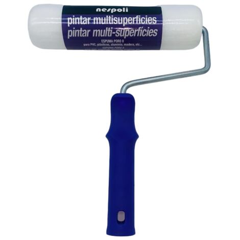 Nespoli Rullo di vernice schiuma, 22 cm, Poro 0, Multisuperficie, schiuma poliuretanica, manico viola