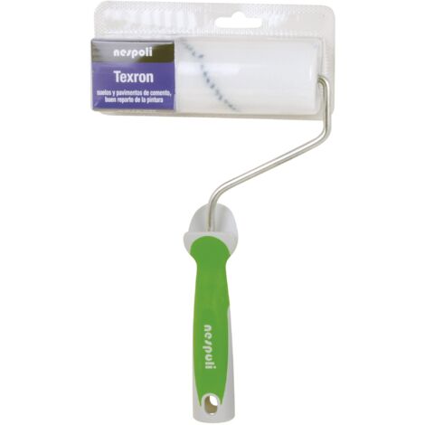 Nespoli Texron - Rullo di vernice per pavimenti, 15 cm, con manico ergonomico, bordi smussati per evitare segni
