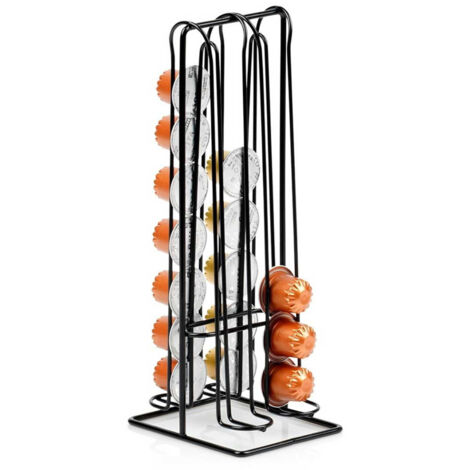 Nespresso Kaffeekapselständer, Metall, schwarz, 30 cm