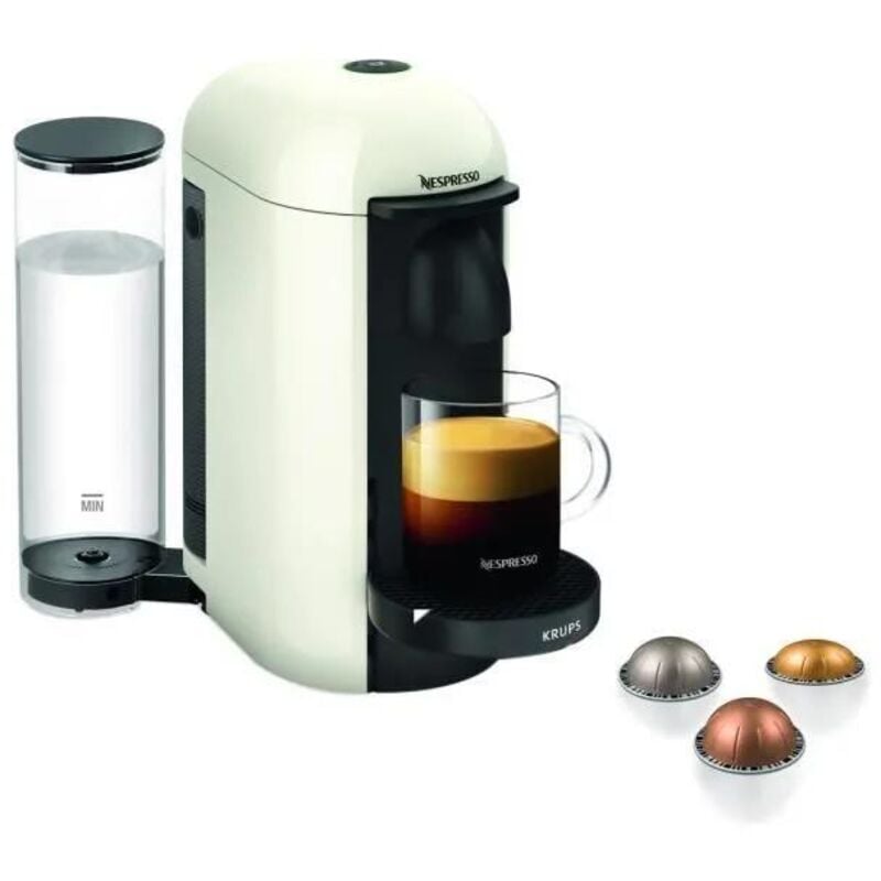 Cafetière à dosette ou capsule Krups Nespresso vertuo plus blanc ivoire YY3916FD