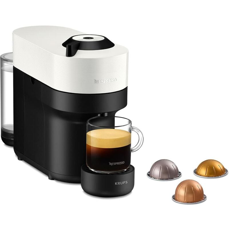 Image of Vertuo Pop XN9201K, Macchina caffè di Krups, Coconut White, Sistema Capsule Vertuo, Serbatoio acqua 0.56L - Nespresso