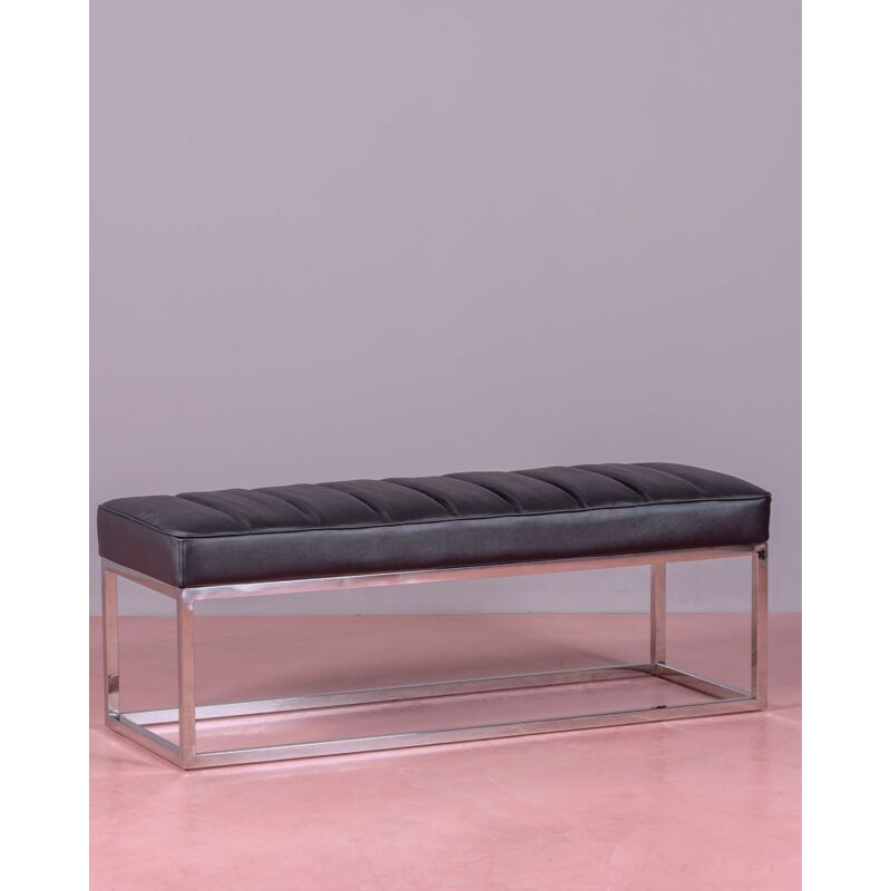 Nest Dream - Banc design recouvert de similicuir - Praga - Noir