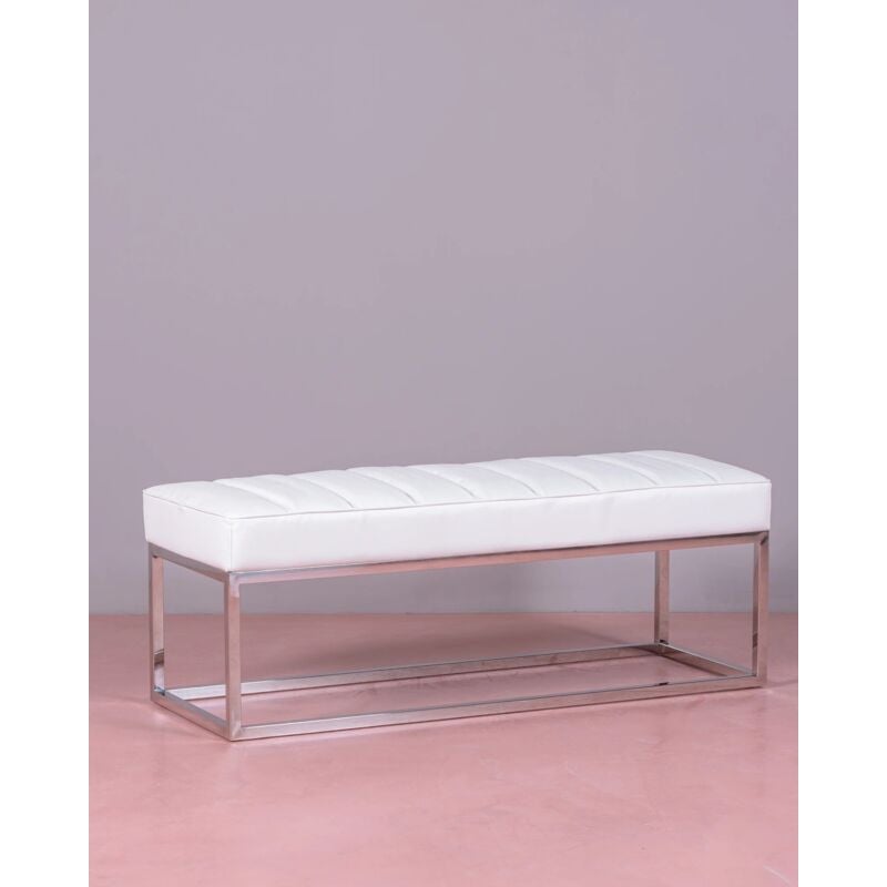 Nest Dream - Banc design recouvert de similicuir - Praga - Blanc