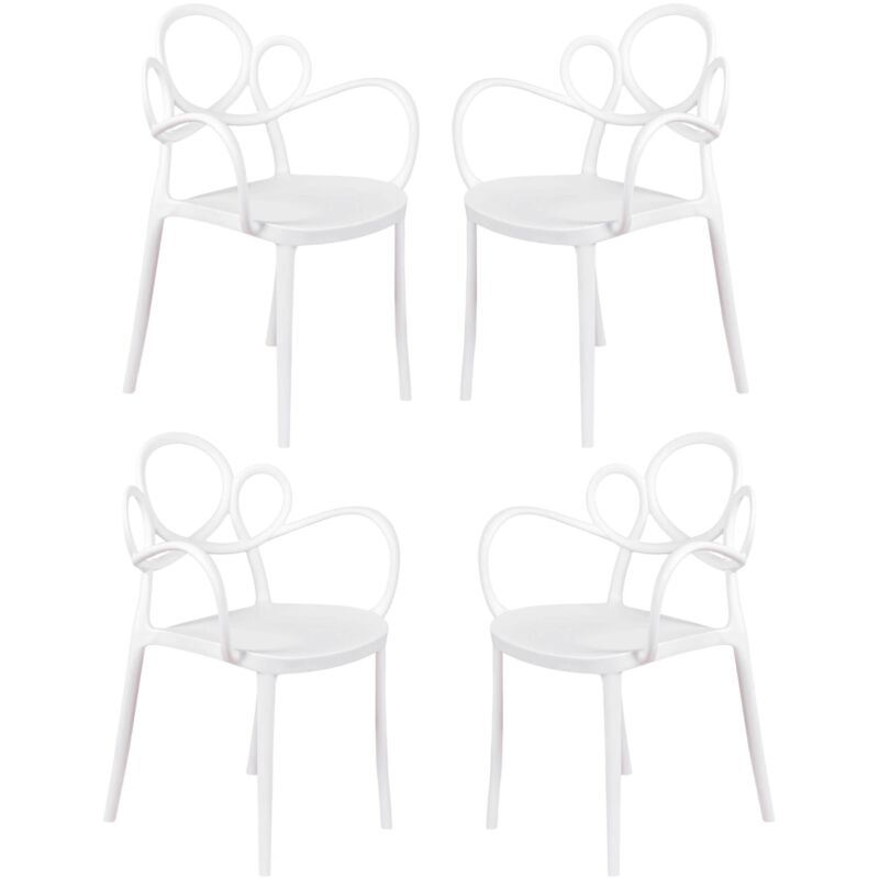 Nest Dream - Lot de 4 chaises design - Dream - Blanc Nest Dream - Lot de 4 chaises design - Dream - Blanc