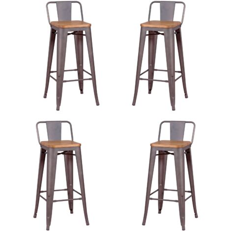 Nest Dream - Pack de 4 tabourets en métal - Bistro - Antique