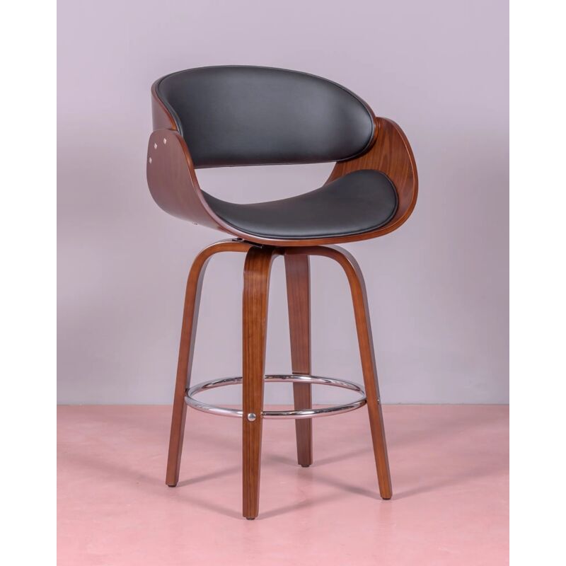 Tabouret en bois - Burrow - Noir - Nest Dream