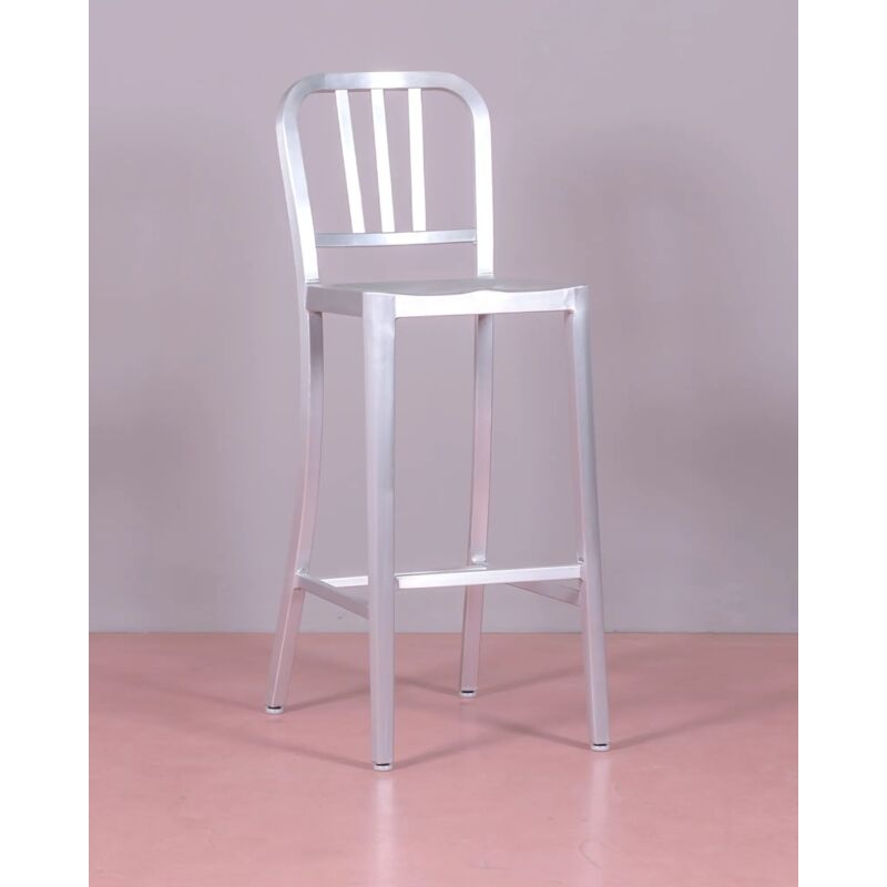 Tabouret en métal à dossier haut - Navi Army - Metal - Nest Dream