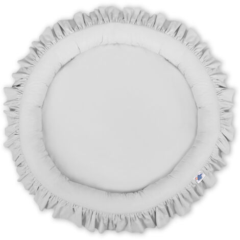 Nestchen mit Rüsche - grau