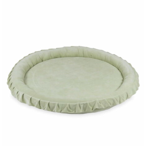 Nestchenmatte 120cm für Kinder, Samt Soft Light Mint