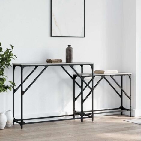 Nesting Console Tables 2 pcs Grey Sonoma Engineered Wood vidaXL