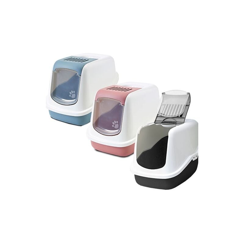 Vadigran - Chats de wc Nestor Porte battante Chats de wc nestor bleu clair