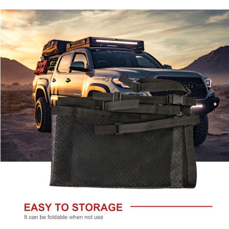  - Net Cargo Plafond avec Double Fermeture - Polyester Noir - 54x80cm pour SUV/Voiture/Voyage - Organise Vêtements/Toys/Tapis