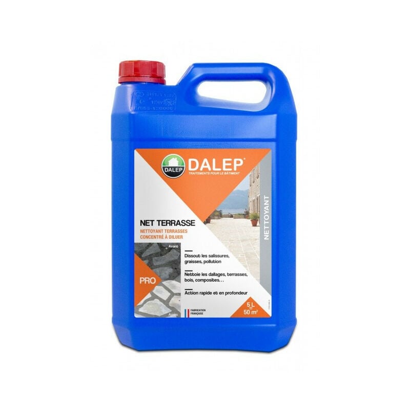 Nettoyant terrasses Dalep Net Terrasse 5L concentré à diluer sans phosphate et sans solvant