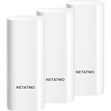Netatmo – Capteur de porte/fenêtre DTGDE – Lot de 3 capteurs – Détection des vibrations – Résistant à l'eau – Application smartphone - Q485492