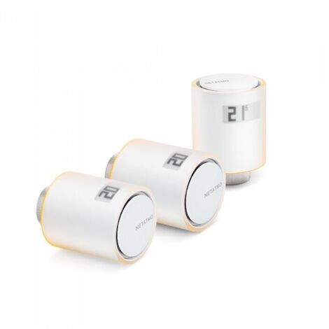 Netatmo Pack de Trois Vannes Thermostatiques Blanc