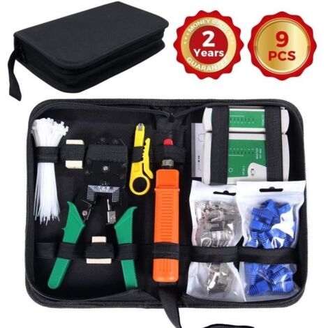 NetBoat Testeur de Network Réseau Câble Kits d’Outils de Réparation d’Ordinateur Net Professionnel Maintenance de Testeur de Câble