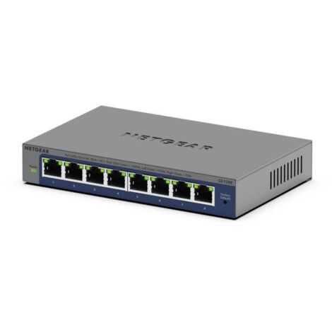 NETGEAR GS108Ev4 Non-géré L2/L3 Gigabit Ethernet (10/100/1000) Gris