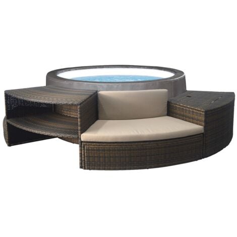 SP-VIP160B/MOB2 - NetSpa Vita Premium + Mobili (5 pezzi) - SPA semirigida - Rotonda