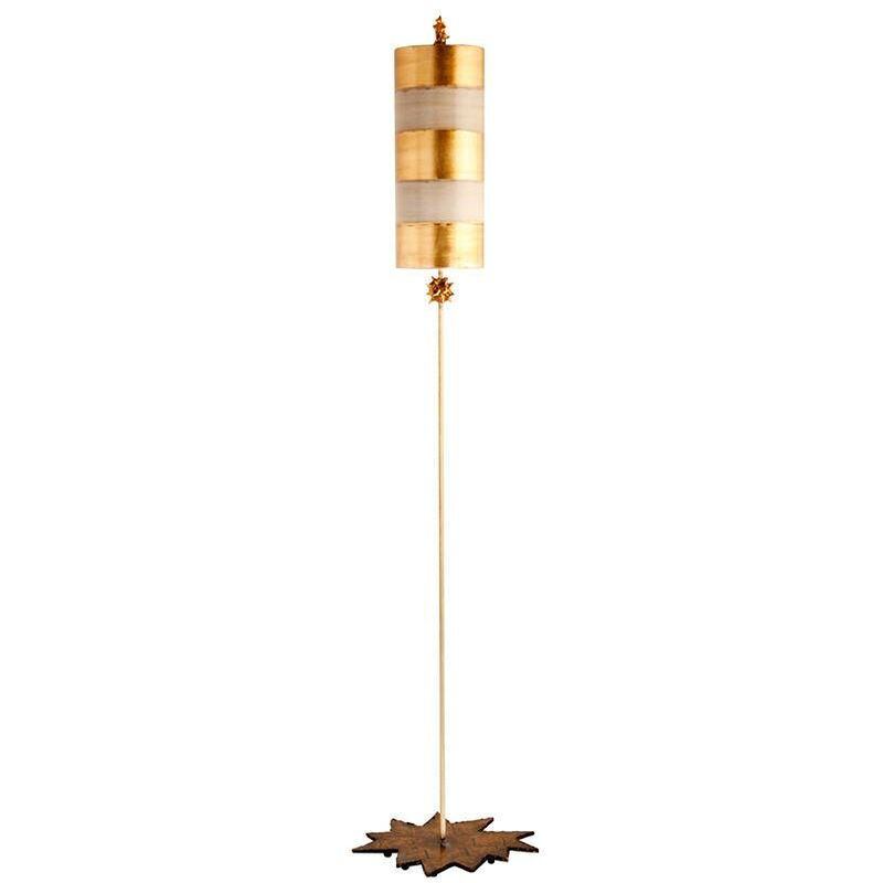 Elstead - 1 Light Floor Lamp Gold Leaf, E27