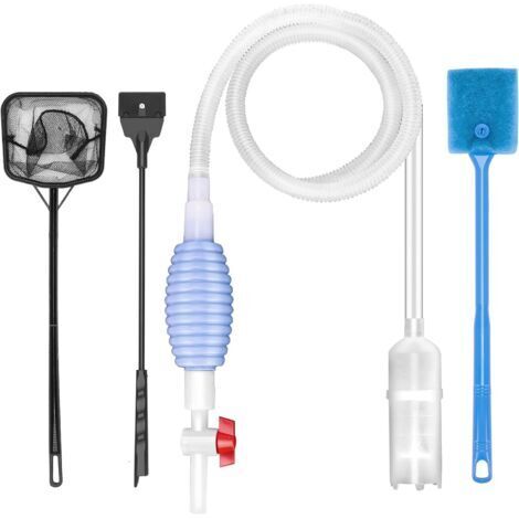 Nettoyage Aquariu Accessoires d'Aquarium 4 Pièces,Aquarium De Poissons Raspille d'Algues Réseau De Poissons Retirateur d'Algues, pour Remplacer l'eau Et Nettoyer Le Réservoir De Poissons