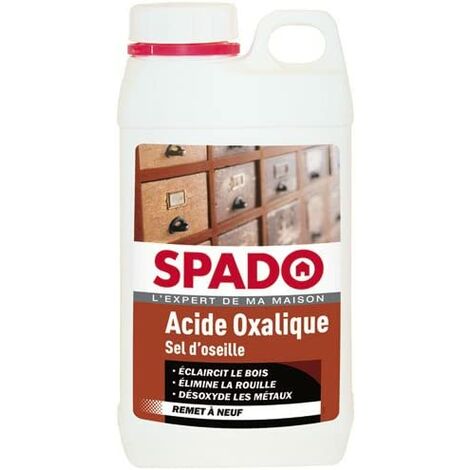 Nettoyant acide oxalique liquide 750g – Éclaircit bois anciens – Élimine rouille et désoxyde métaux – Pour coques bateau polyester