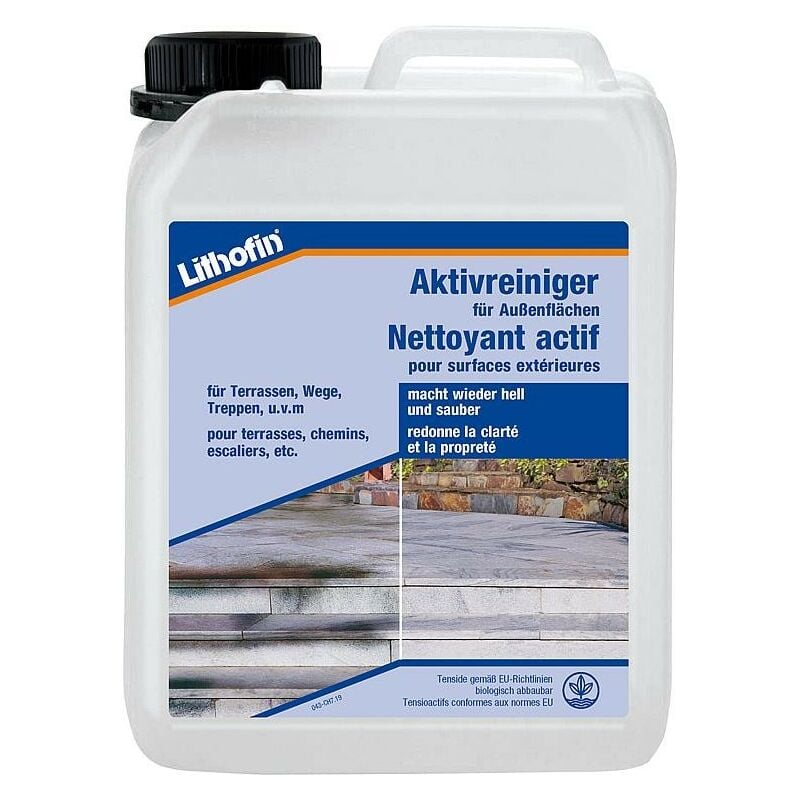 Nettoyant actif Lithofin pour surfaces extérieures), bidon de 2,5 l