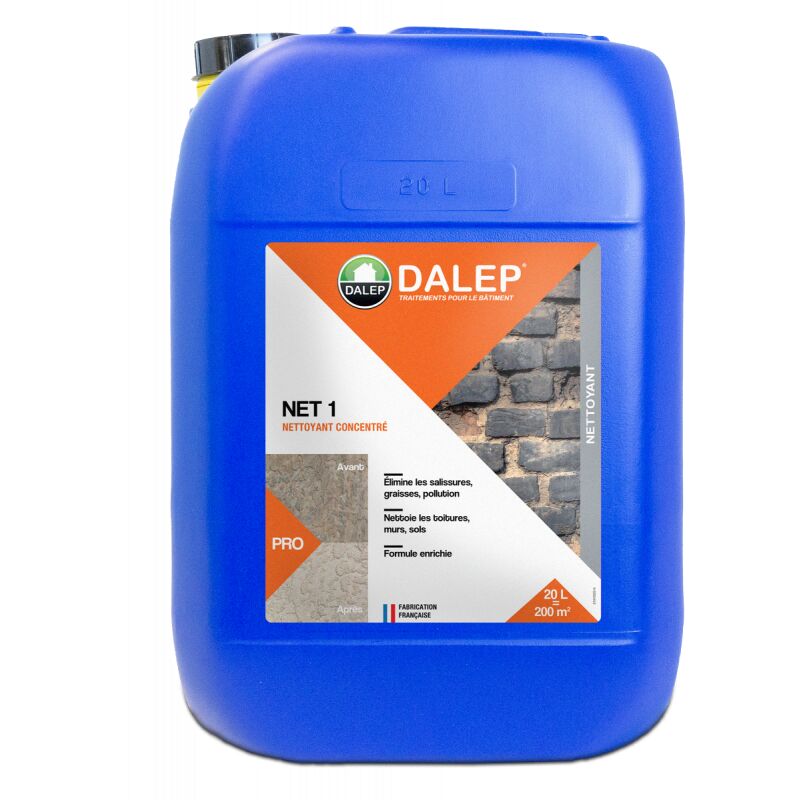 NET 1 - Nettoyant, décontaminant, Algicide 20L