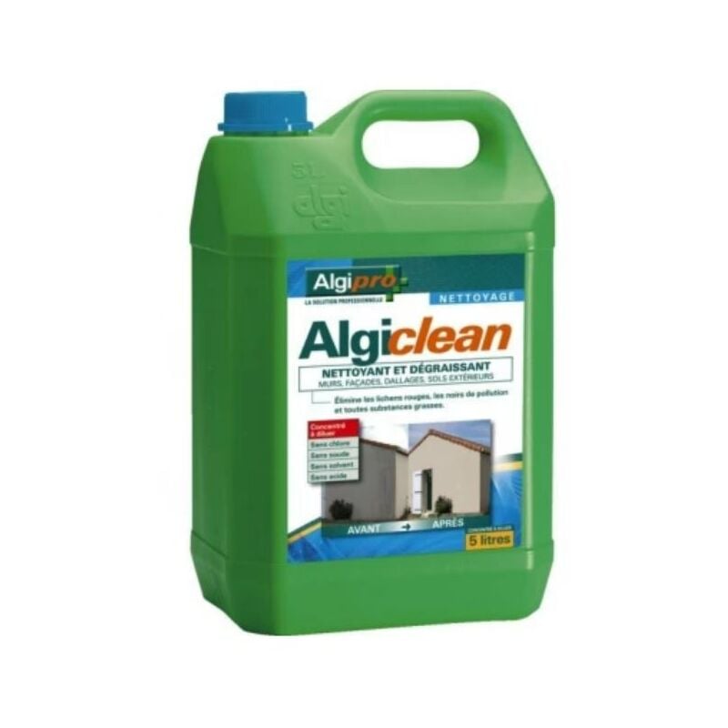 Algiclean - 5 litres - Nettoyant dallages et sols ciment - concentré à diluer Algimouss 046002