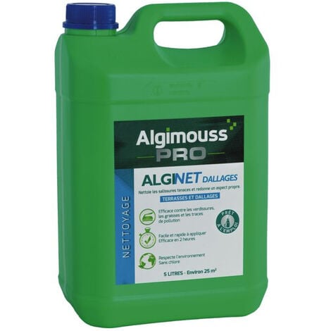 Nettoyant Alginet dallages pour sols extérieurs - bidon de 5 litres - ALGIMOUSS