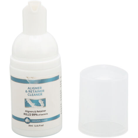 Nettoyant Aligneurs Rafraîchissant à l'Extrait de Menthe - Élimine les Taches et les Odeurs - Mousse de Nettoyage pour Appareil Dentaire 30ml
