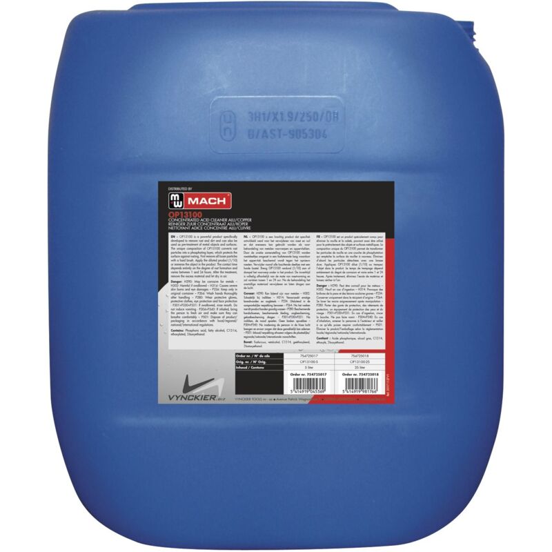 Nettoyant pour les métaux non ferreux à base d'eau bidon de 5L MW Tools OP13100-5