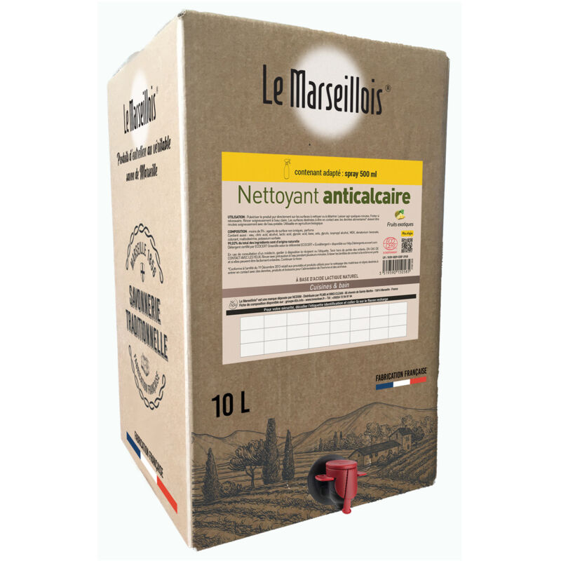 Nettoyant Anti-calcaire Ecocert Bib 10L - LE MARSEILLOIS