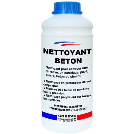 Nettoyant Beton - 1 L   - Codeve Bois - Pour Nettoyer Une Terrasse, Carrelage, Pavé, Pierre, Béton Ou Ciment.