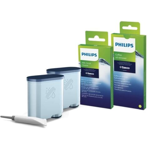Nettoyant cafetiere - PHILIPS - CA6707/10 - compatible cafetieres Philips & Saeco - kit complet pour l'entretien - x1 pour 6 mois