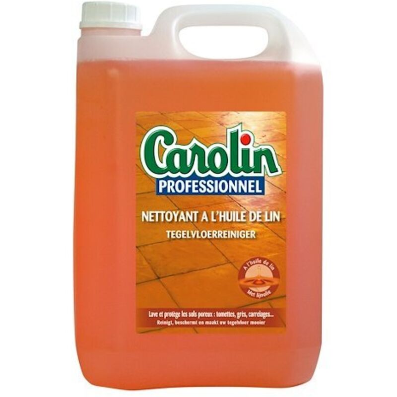 Nettoyant carrelage Carolin huile de lin - Bidon de 5 litres